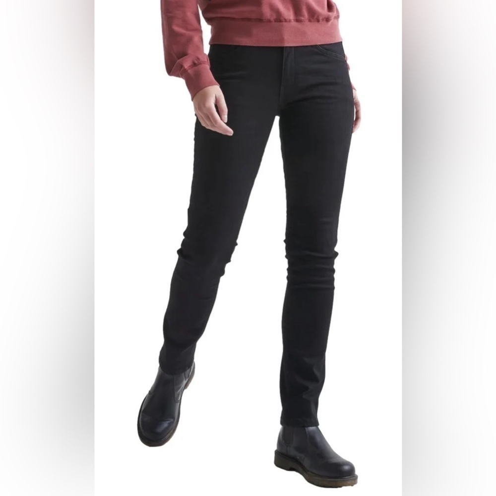 DUER Women’s Performance Denim High Rise Slim-Straight Jeans in Black Sz 31x30